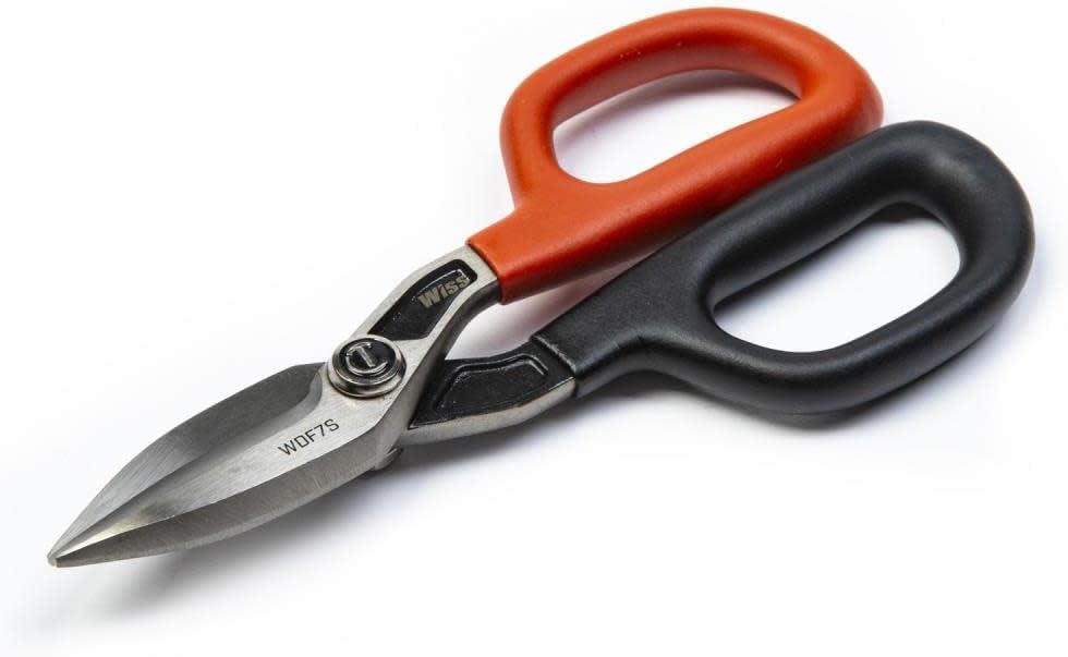 Crescent Wiss 7" Straight Pattern Tinner Snips - Tin Snips for HVAC & Sheet Metal Cutting - With Drop-Forged Steel Blades