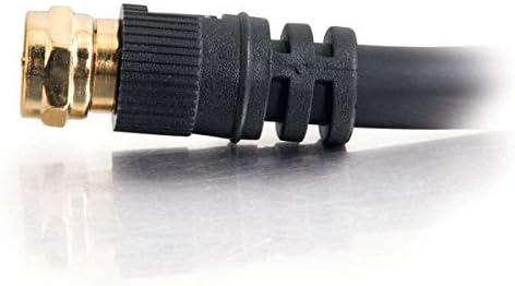 C2G 29132 Value Series F-Type RG6 Coaxial Video Cable, Black (6 Feet, 1.82 Meters)