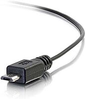 C2G Legrand USB A to B Cable, Male to Male USB Cable, Micro USB Cable, 18 Inch (1.5 Foot) Data Transfer Cable, Black USB Cord, 1 Count, C2G 27053