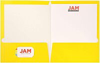 JAM PAPER Laminated Two-Pocket Glossy Presentation Folders - Letter Size