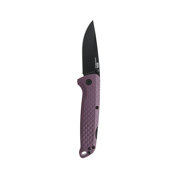 SOG Adventurer LB 3" Lightweight Portable Outdoor Folding Knife | CRYO 5CR15MOV Steel | GRN Handle | Lock-Back Mechanism, Dusk Purple/Black, Blister Pack