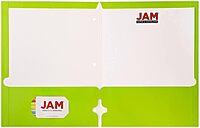 JAM PAPER Laminated Two-Pocket Glossy 3-Hole Letter Size Folders