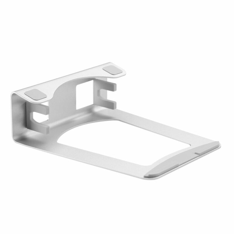 Laptop Stand - 2-in-1 Laptop Riser Stand or Vertical Stand - Ideal for Ultrabooks & MacBook Pro/Air - Ergonomic Angled Notebook Holder for Office Desk - Silver, Aluminum