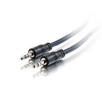 C2G 50ft 3.5mm Stereo Audio Cable with Low Profile Connectors - Plenum Rated - Aux Cable - M/M - 50 ft Audio Cable - 40518