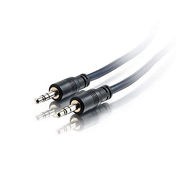 C2G 50ft 3.5mm Stereo Audio Cable with Low Profile Connectors - Plenum Rated - Aux Cable - M/M - 50 ft Audio Cable - 40518
