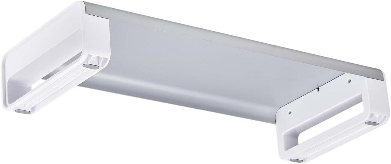 StarTech.com Ergonomic Monitor Riser Stand, Up to 33lb/15kg, Fixed height 3.5in/9cm, Desktop Computer Monitor/Laptop Riser