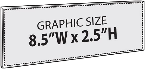 AZAR DISPLAYS Clear Acrylic U-Frame Sign Holders with Magnetic Strips