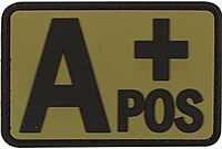 VOODOO TACTICAL Blood Type Rubber Patch with Velcro Backing