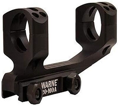 WARNE LRSKEL34TW 20MOA, Extended Skeletonized 34mm MSR Mount, in-Built 20MOA, Steel Threaded Inserts, Black