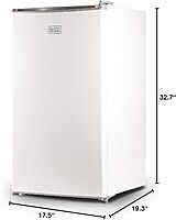 BLACK+DECKER Compact Refrigerator Energy Star Single Door Mini Fridge with Freezer