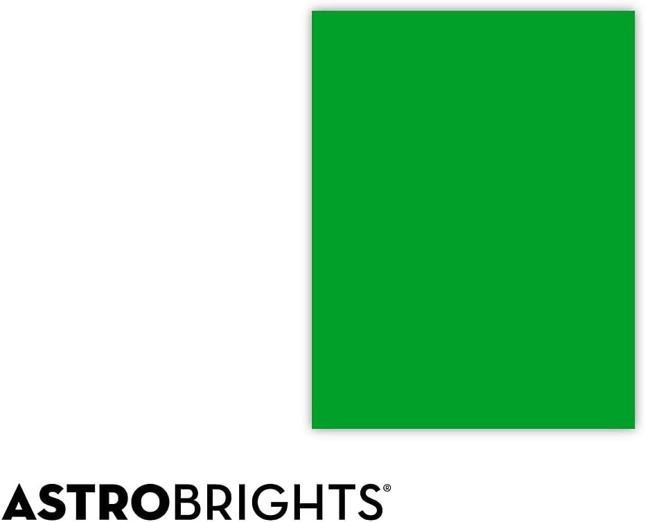 Astrobrights® Color Multi-Use Printer & Copy Paper, 1 Ream, Gamma Green, Letter (8.5" x 11"), 500 Sheets Per Ream, 24 Lb