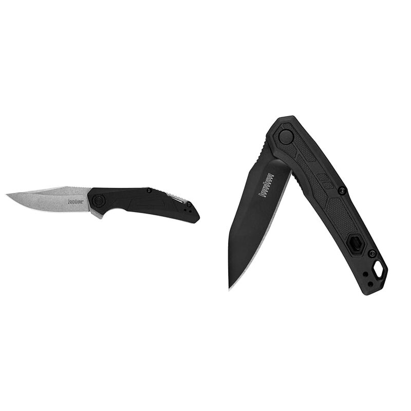 Kershaw Camshaft Pocket Knife; 3" 4Cr14 Steel Blade; Assisted Folder Opening Knife; Outdoor, EDC,black KNIFE + KNIFE,1402BLK
