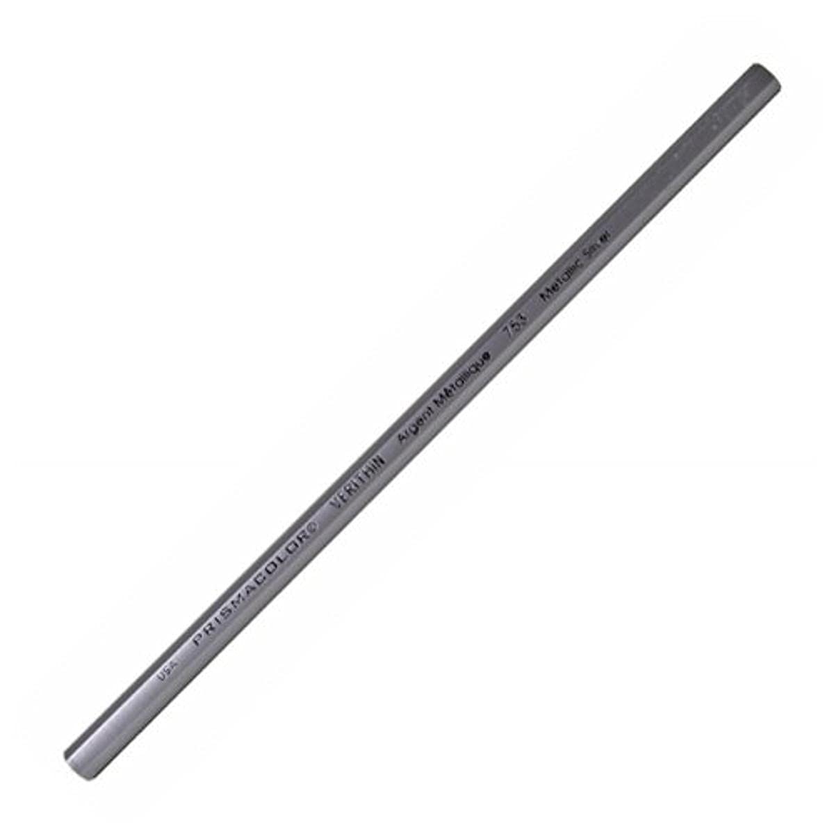 Prismacolor Verithin Colored Pencils, Metallic Silver, (02460) ( Pack Of 12 ) 1 Count (Pack of 12) Silver Standard Packaging