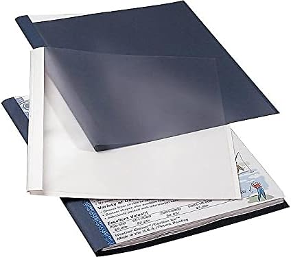 Fellowes Thermal Heavy-Gauge Binding Covers, 1/8in, 16-30 Sheet Capacity, Clear/Black, 10-Pack