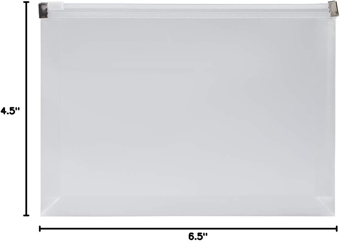 JAM PAPER Plastic Envelopes with Zip Closure