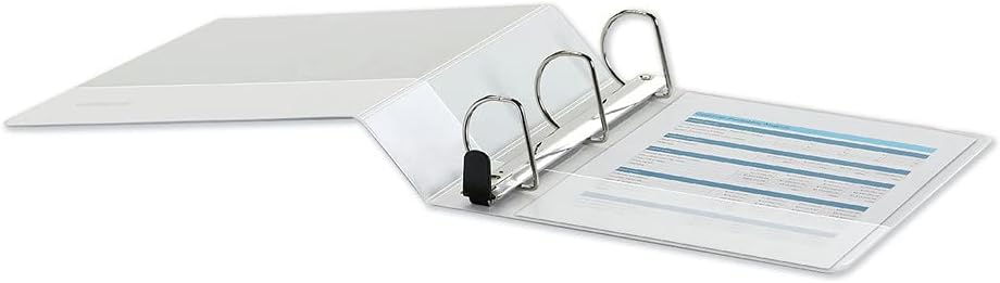 Universal Deluxe Easy-to-Open D-Ring View Binder, 3 Rings, 2" Capacity, 11 X 8.5, White