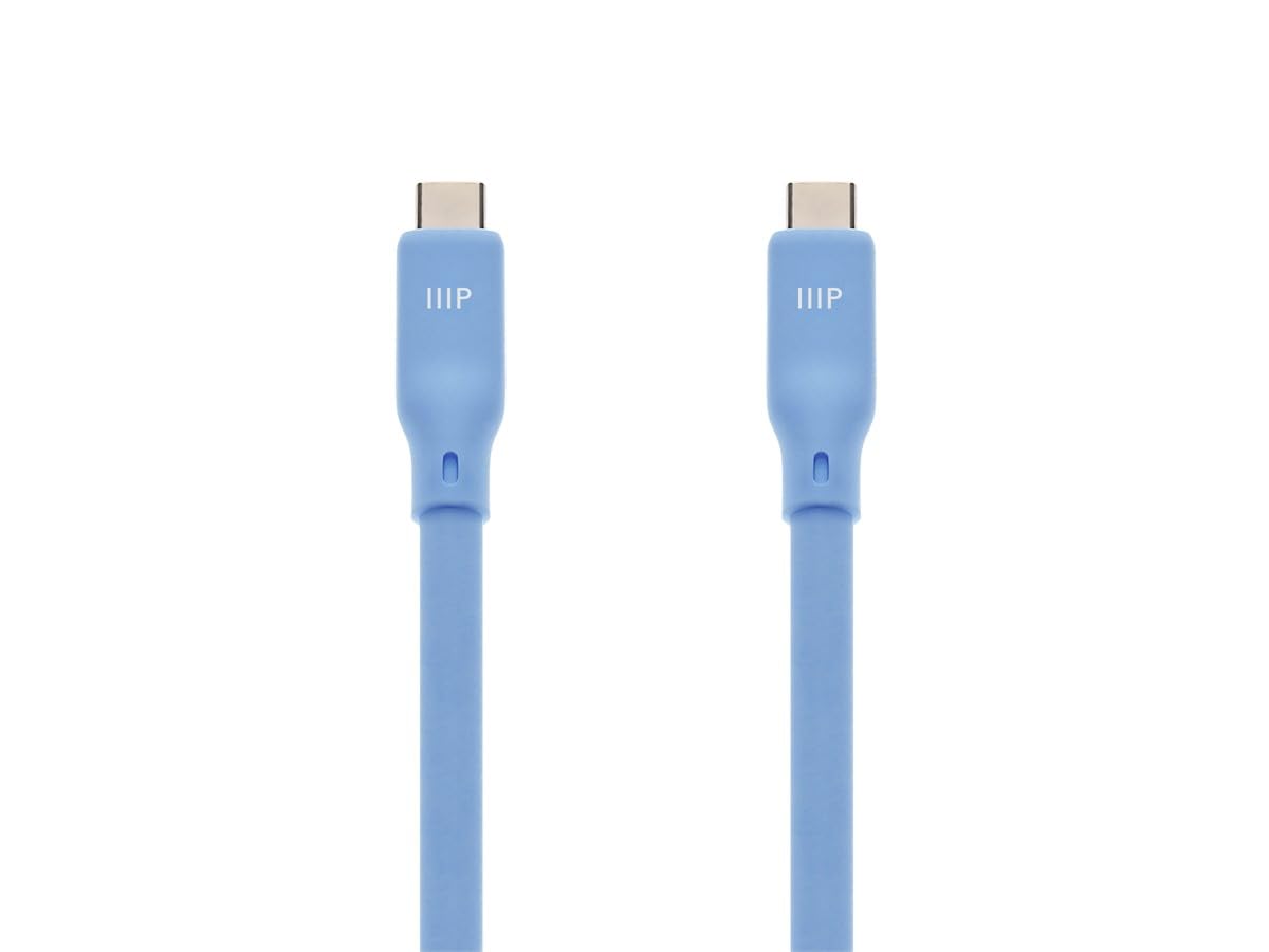 Monoprice USB4 Gen 2 Silicone Cable 6ft Blue