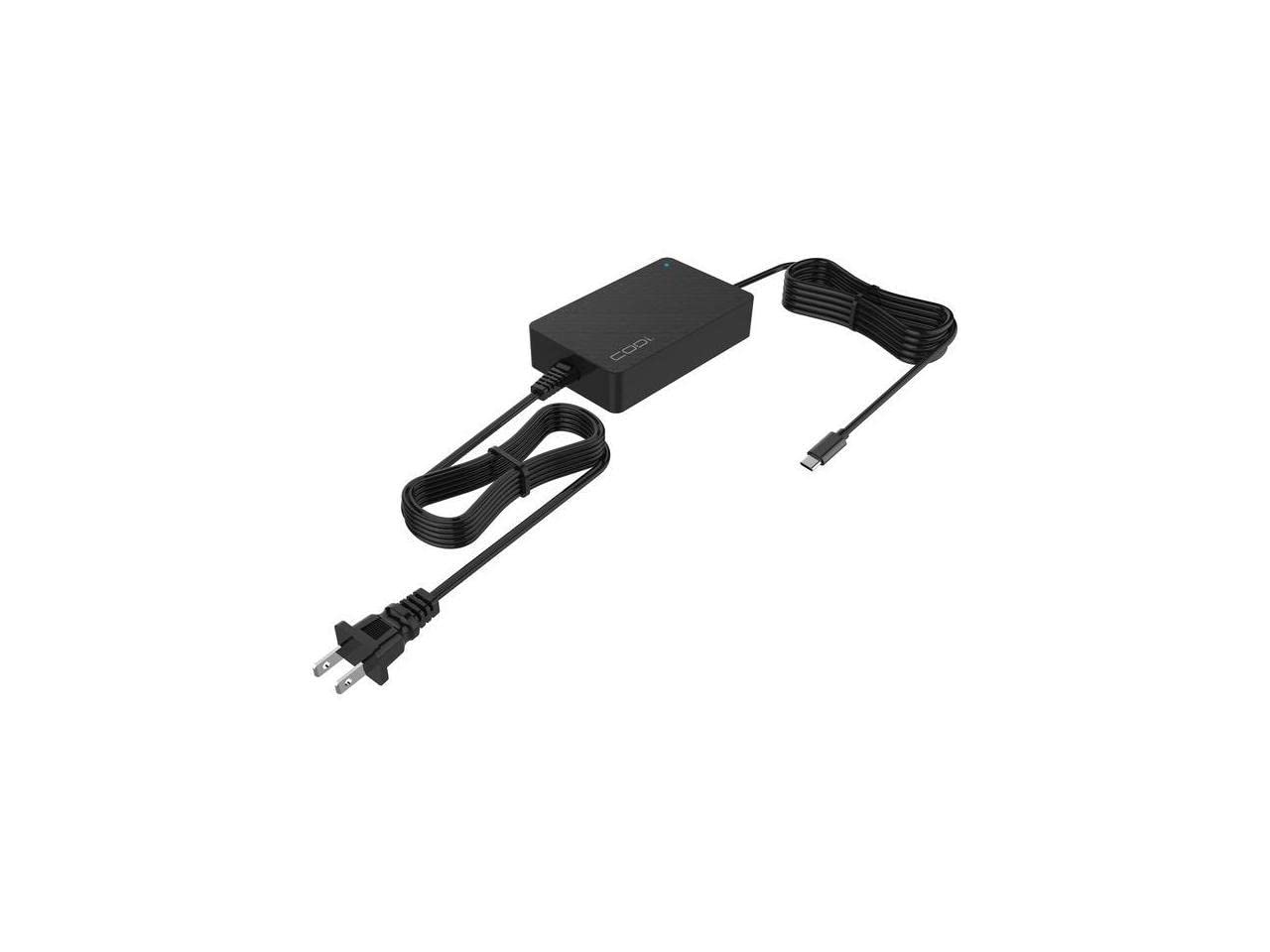 CODi 90W USB-C AC Power Adapter - Over current protection, short circuit protection, internal over-heat shutdown