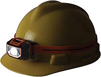 Klein Tools 56220 LED Light, Hard Hat Headlamp, Flood and Spot Light Tilts 45 Degrees, Anti-Slip Strap