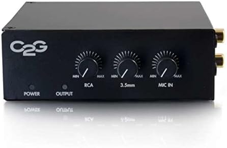 C2G Legrand Audio Amplifier, Black Audio Component Amplifier with Remote Wired Wall Plate Controller, TAA Compliant Amp