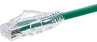 UNC GROUP CS6-03F-GRN CAT6 Slim Ethernet Patch Cable - 3ft Green UTP, 28AWG, Snagless RJ45