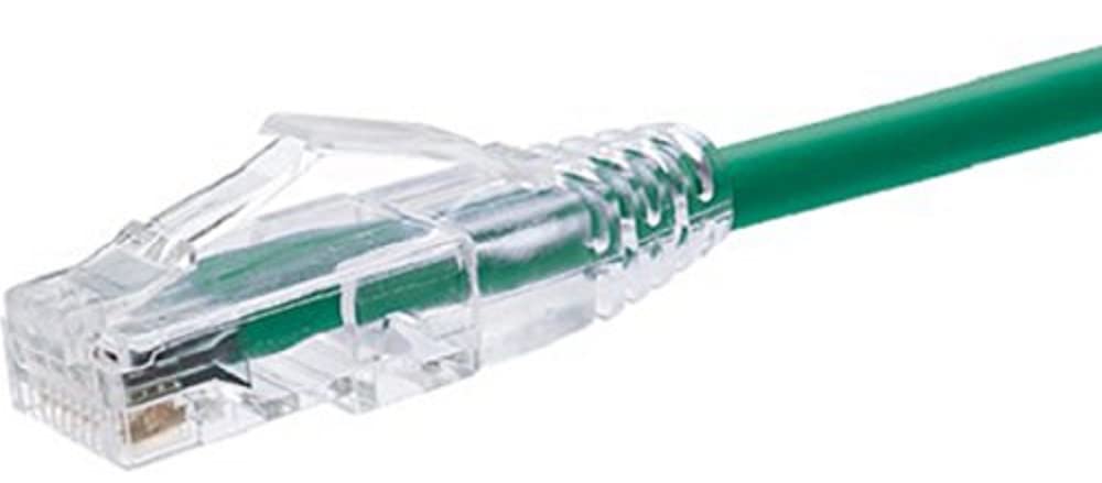 UNC GROUP CS6-03F-GRN CAT6 Slim Ethernet Patch Cable - 3ft Green UTP, 28AWG, Snagless RJ45