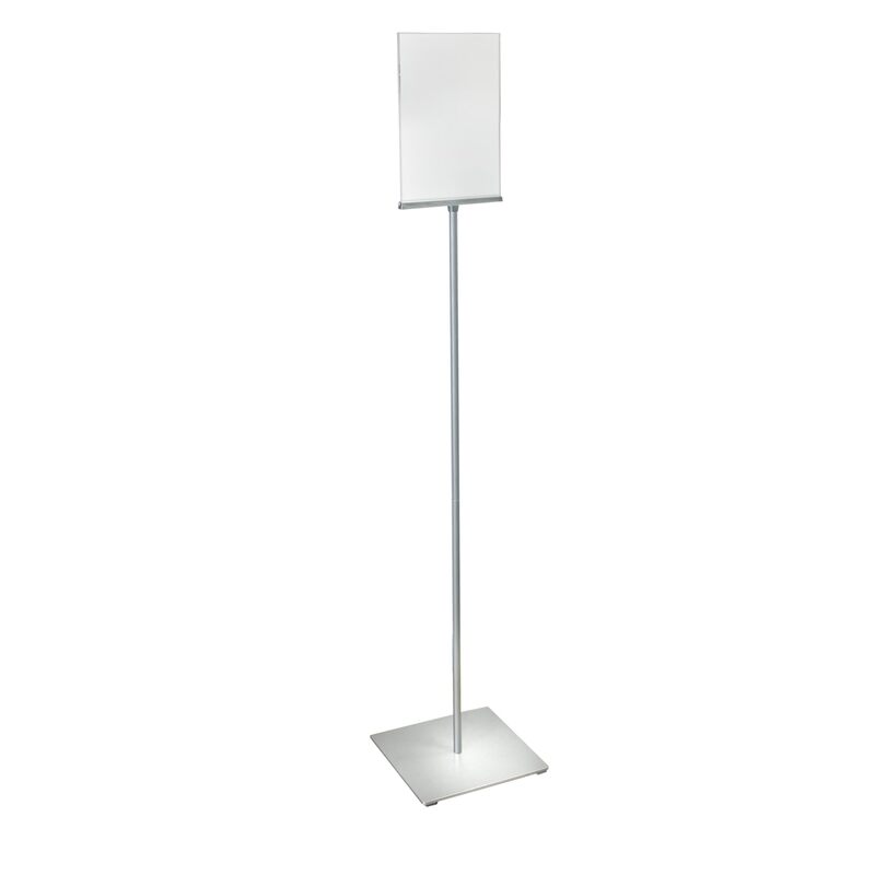 Azar Displays 300863 8.5" W x 11" H Double-Sided Frame Sign Holder Stand - with Non-Adjustable Pole