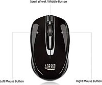 ADESSO iMouse S50 Wireless Mini Mouse - 2.4GHz RF, 1200 DPI