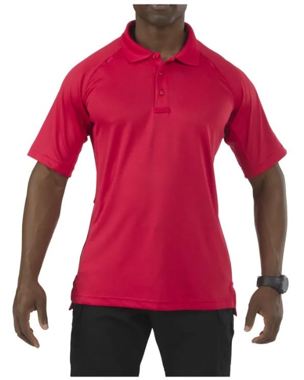 5.11 Tactical Men's Performance Short Sleeve Polo, 100% Polyester, Moisture Wicking, Style 71049
