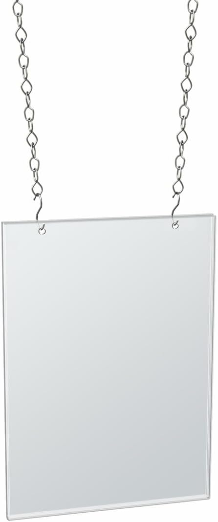 Azar Displays Hanging Poster Frames, Clear Acrylic, Ceiling-Mount