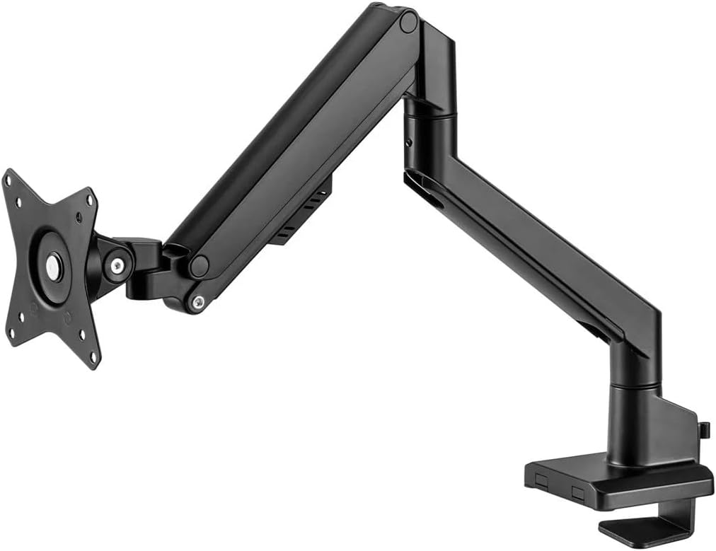 Monoprice Low Profile Single Monitor Gas Spring Desk Mount - Up to 32in/19.8 lbs Screens