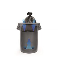 Suncast Commercial Utility Trash Can with Vented Channels, Ergonomic Handles, Rolled Upper Lip, Made in The USA