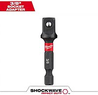 Milwaukee 48-32-5031 Shockwave Steel Impact Duty 1/4 Inch Hex Shank to 3/8 Inch Square Socket Adapter