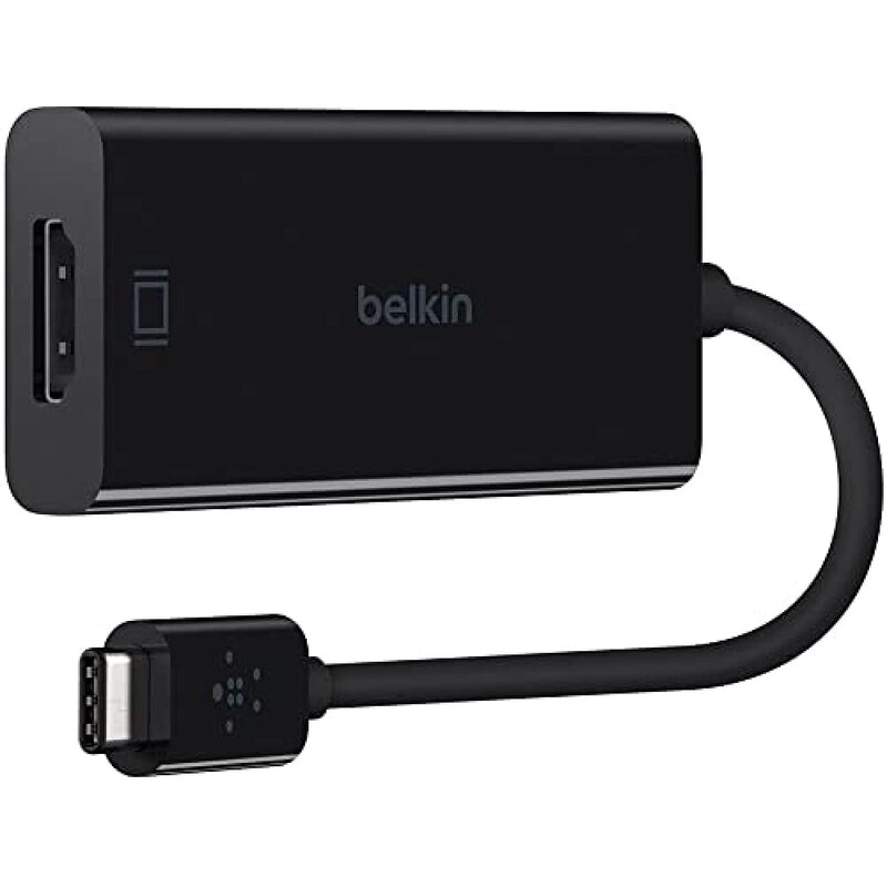 Belkin USB-C to HDMI Adapter, Chromebook Certified - 4K @ 60Hz Video Output, HDMI to USB-C Converter, USB Type-C to HDMI Adapter for MacBook, iPad Pro, and Other USB-C Devices - Black