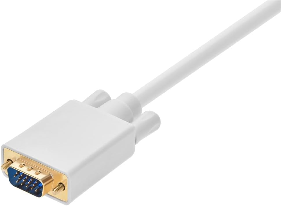 MONOPRICE DisplayPort to VGA Cable with Active Converter, 28AWG, Gold-Plated