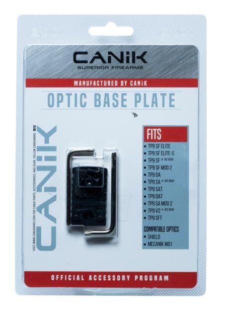 Canik Non-Optic Ready Pistols Plate A Optic Base, MECANIK MO1, Shield Footprint, PACN0704