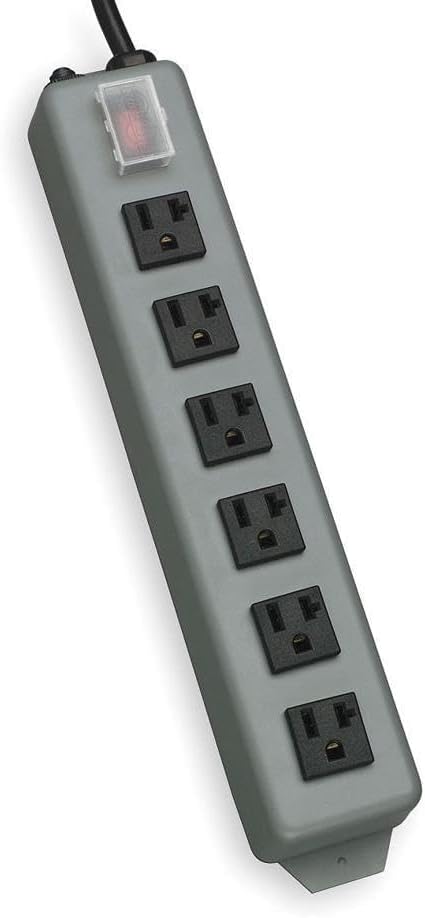 Tripp Lite 6 Outlet Waber Industrial Power Strip, 15ft Cord with 5-20P Plug (UL620-15)