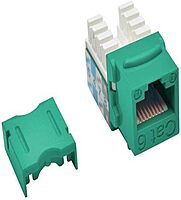 TRIPP LITE Cat6/Cat5e 110 Style Punch Down Keystone Jack Green TAA GSA (N238-001-GN)