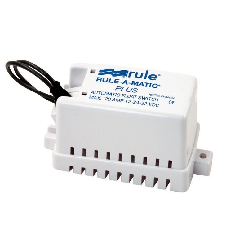 Rule Rule-A-Matic Plus Float Switch, Covered, Moisture Tight Seals Float Switch With Fuse Holder