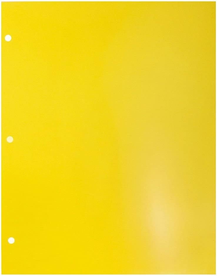 JAM PAPER Laminated Two-Pocket Glossy 3-Hole Letter Size Folders