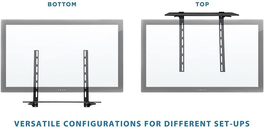 Mount-It! MI-8401 Wall Mount A/V Component Shelf, 16-5/8inH x 18inW x 9-13/16inD, Black