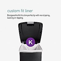 simplehuman 40 Liter / 10.6 Gallon Slim Kitchen Step Trash Can With Secure Slide Lock