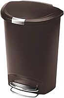 simplehuman 50 Liter / 13 Gallon Semi-Round Kitchen Step Trash Can with Secure Slide Lock