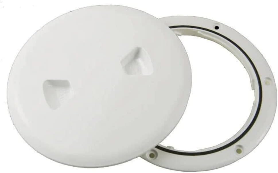 Beckson 5" Twist-Out Deck Plate - White