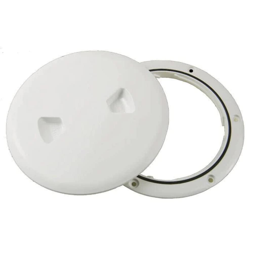 Beckson 5" Twist-Out Deck Plate - White