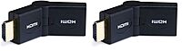Monoprice Male to Female HDMI Port Saver Adapter - Swiveling Type (105133) (Pack of 2) 1 Count (Pack of 2)