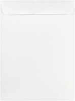 JAM Paper Open-End Catalog Envelopes with Gummed Closure - White