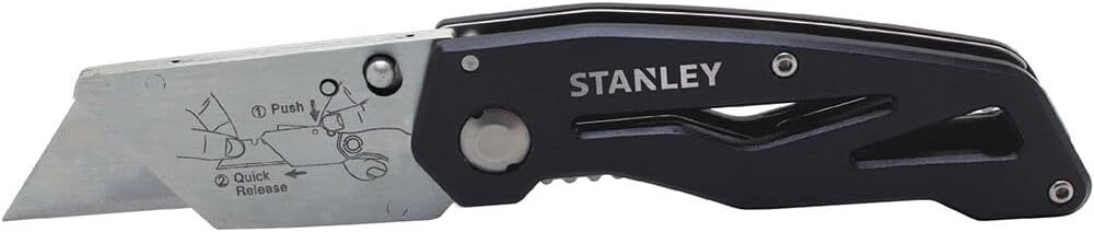 Stanley 10-855 Folding Utility Knife - Aluminum Handle, Stainless Steel Blade