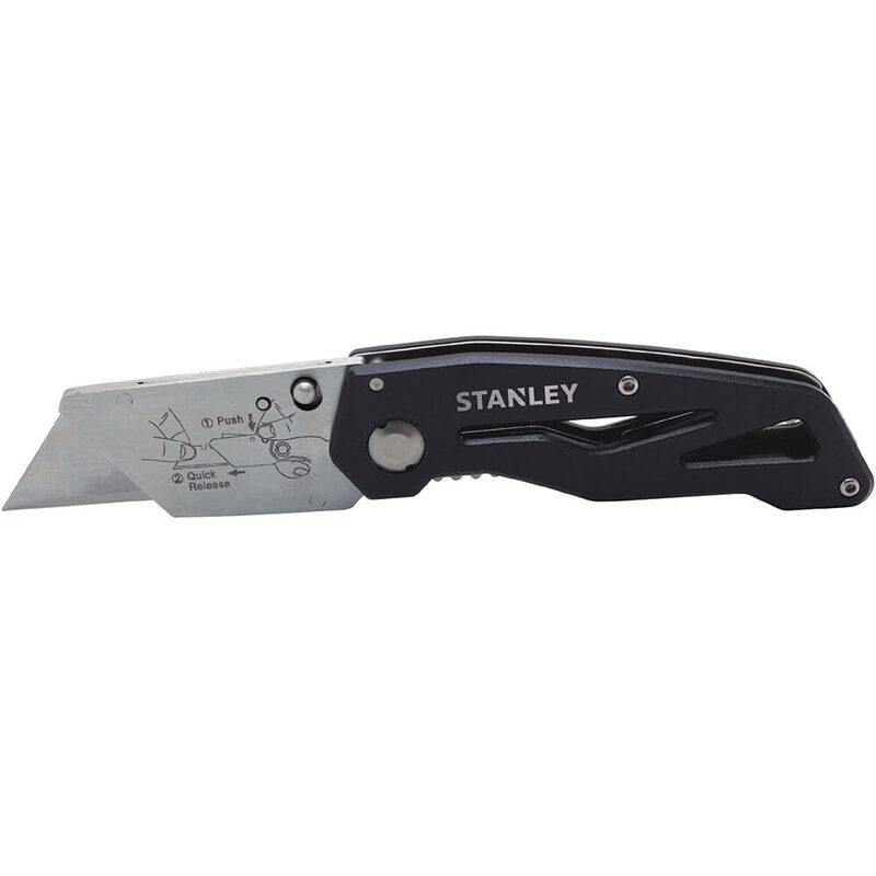 Stanley 10-855 Folding Utility Knife - Aluminum Handle, Stainless Steel Blade