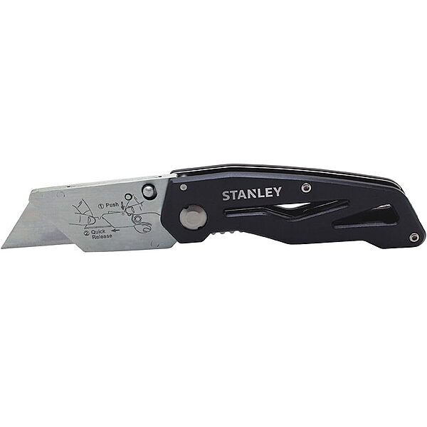 Stanley 10-855 Folding Utility Knife - Aluminum Handle, Stainless Steel Blade